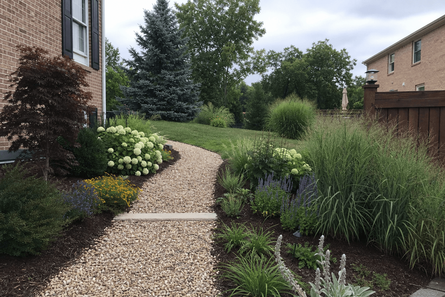 Modern landscape design in Central Kentucky