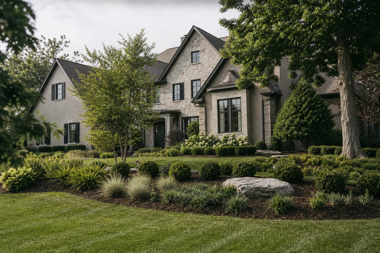 Completed landscape at a Lexington property served by Lexington Landscaping Co.